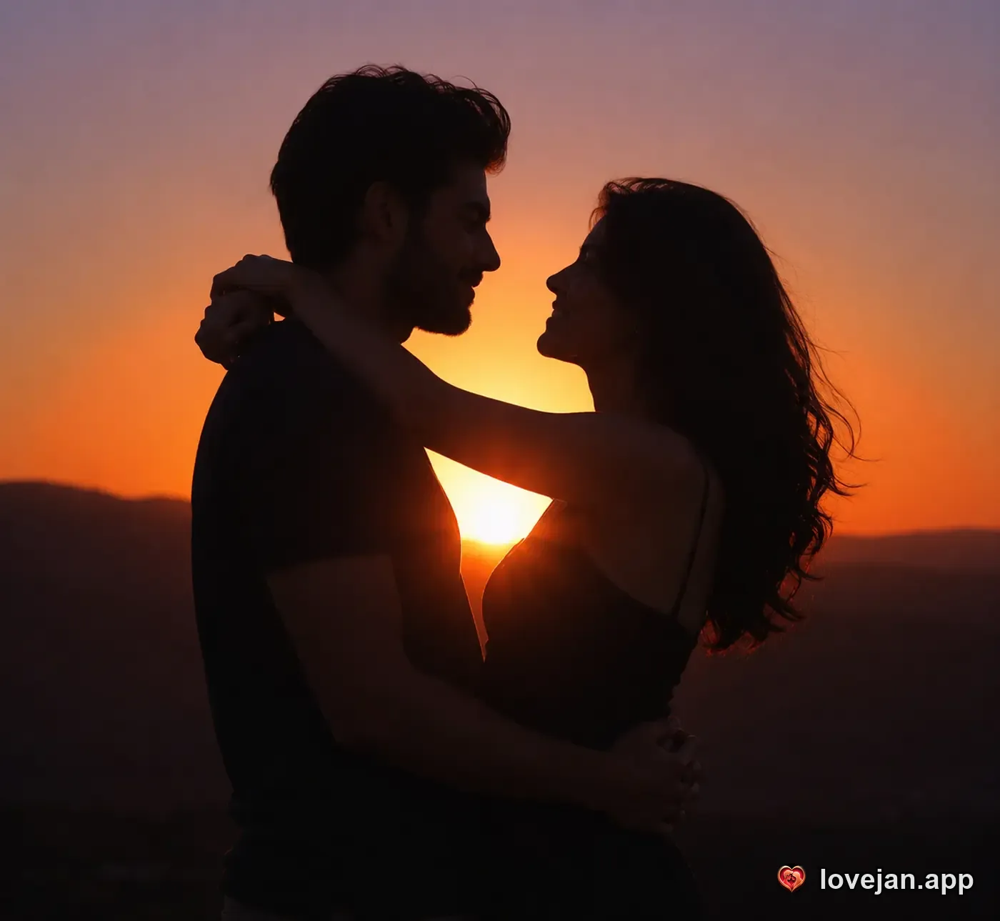 A Persian couple together at sunset on the Southern California coast