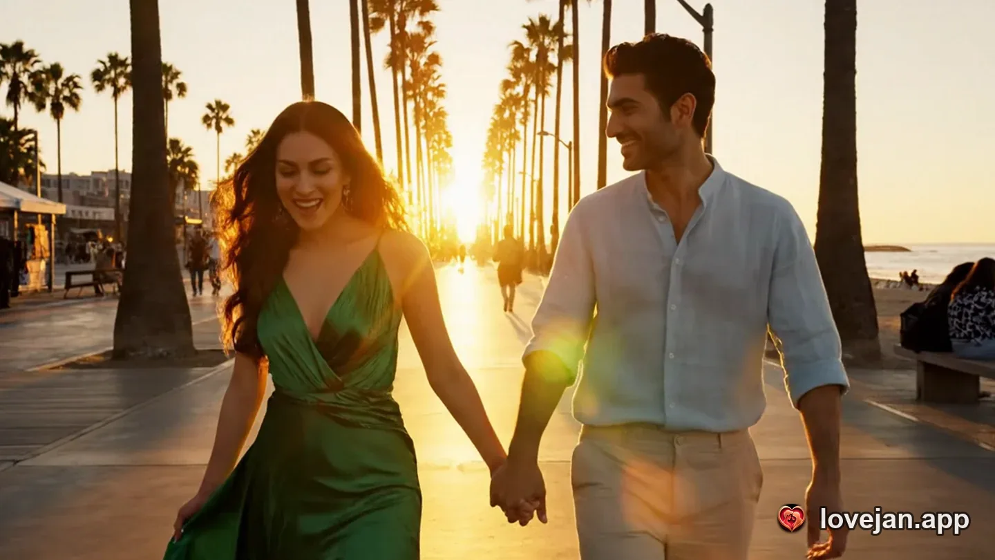A Persian couple walking together in the city